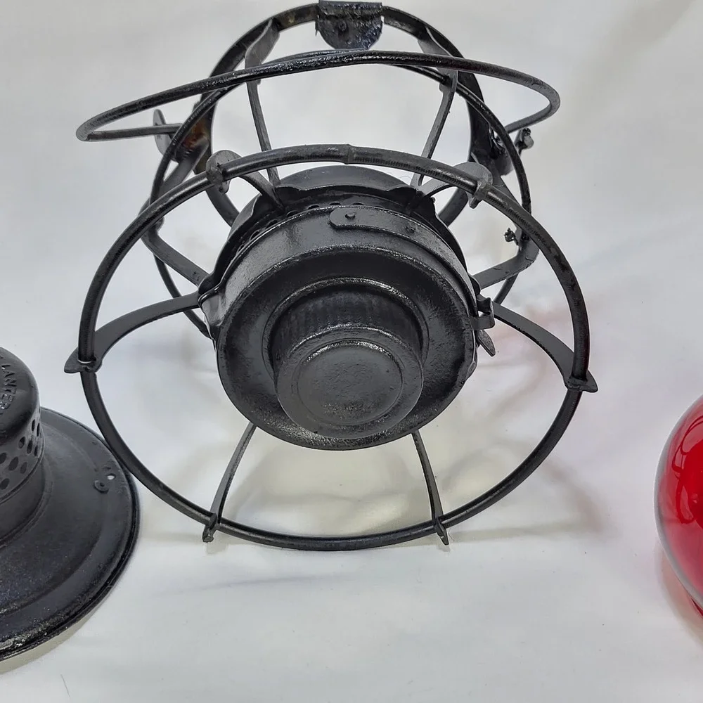 Keystone Lantern Co Philadelphia The Casey Railroad Lantern Red Globe Vintage